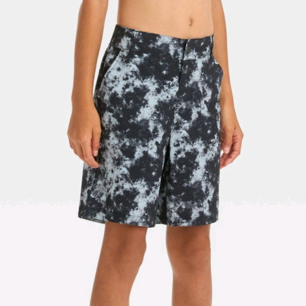 Boys tie-dye black swim shorts, nwt, size 5